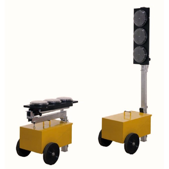 Semafor mobil cu quart - 3 lampi 